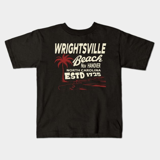 Wrightsville Beach North Carolina Kids T-Shirt by Alexander Luminova